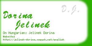 dorina jelinek business card